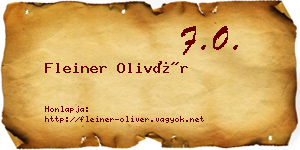 Fleiner Olivér névjegykártya