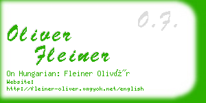 oliver fleiner business card